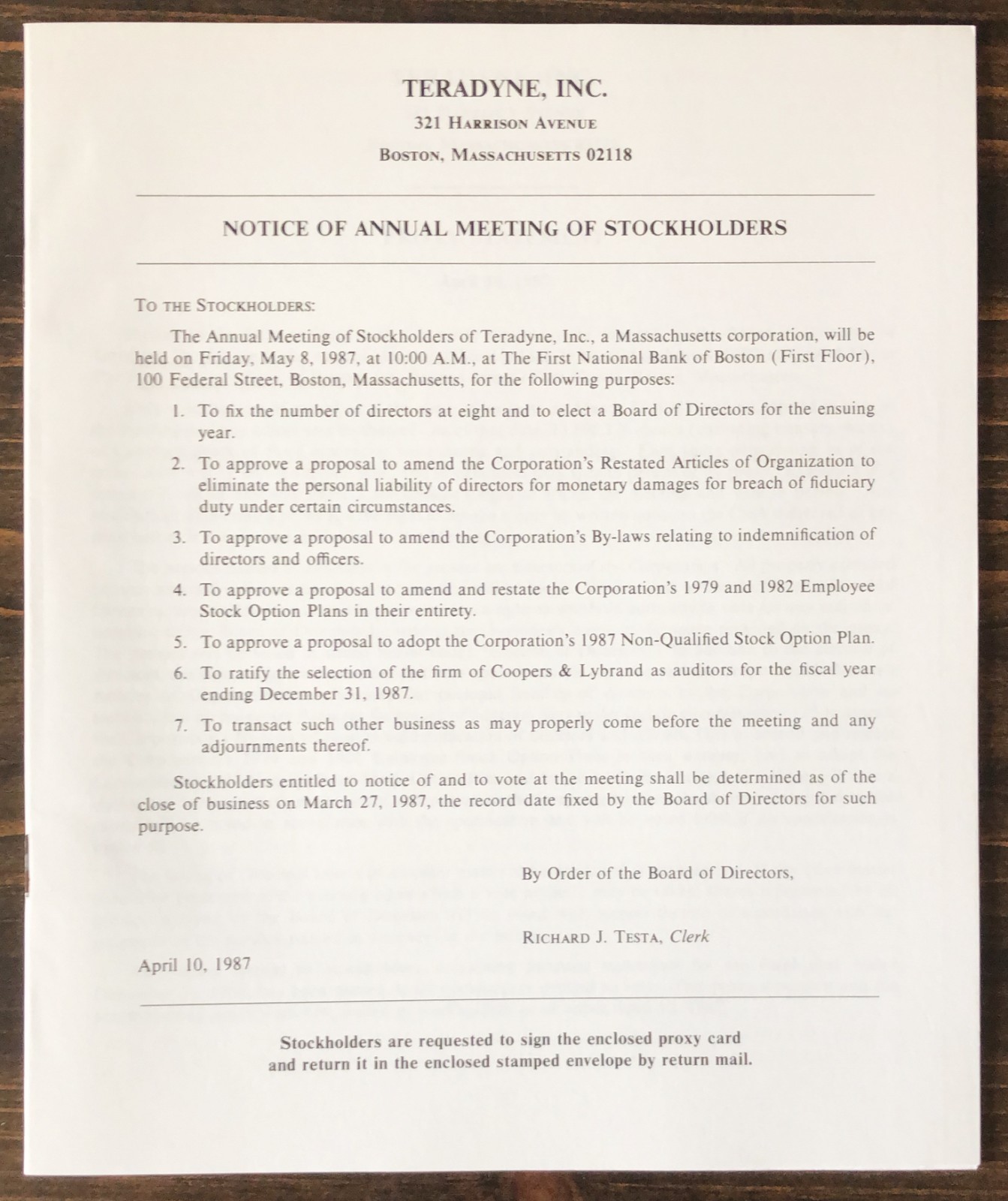 1986 Teradyne, Inc. Annual Report