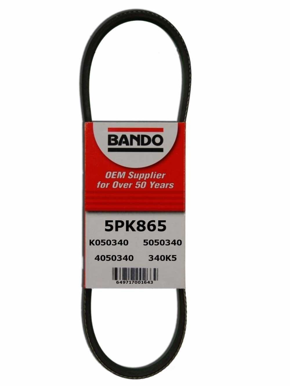 Accessory Drive Belt Bando 5PK865