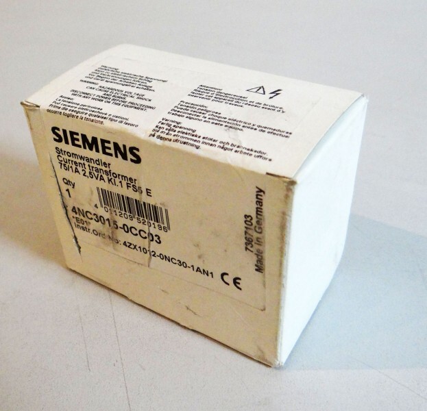 Siemens 4NC3015-0CC03 Version:01 Current Transformer 75/1A 2.5VA -Sealed-