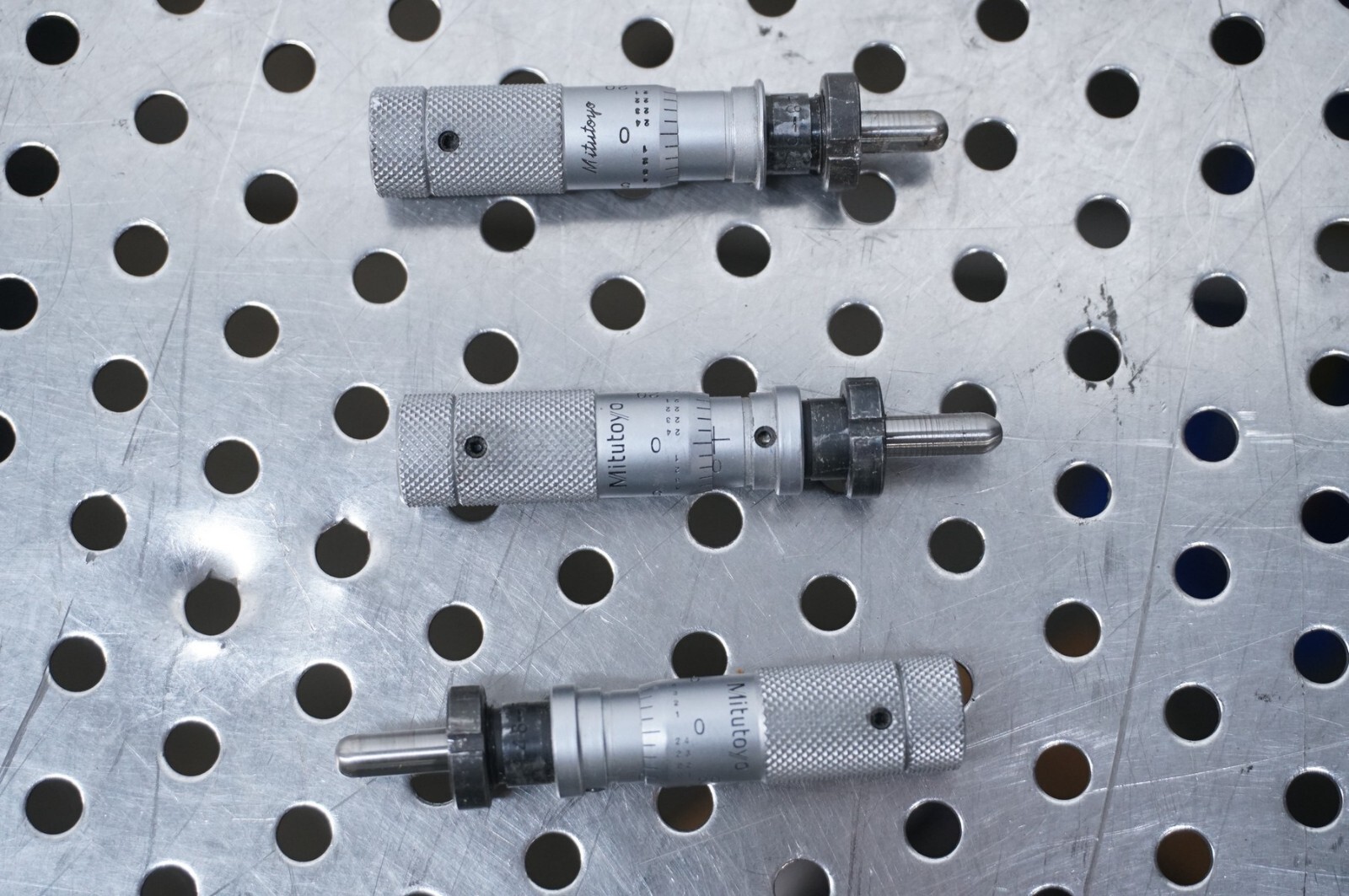 (Qty 3) Mitutoyo Micrometer Head Range 0-.5" Japan Tool