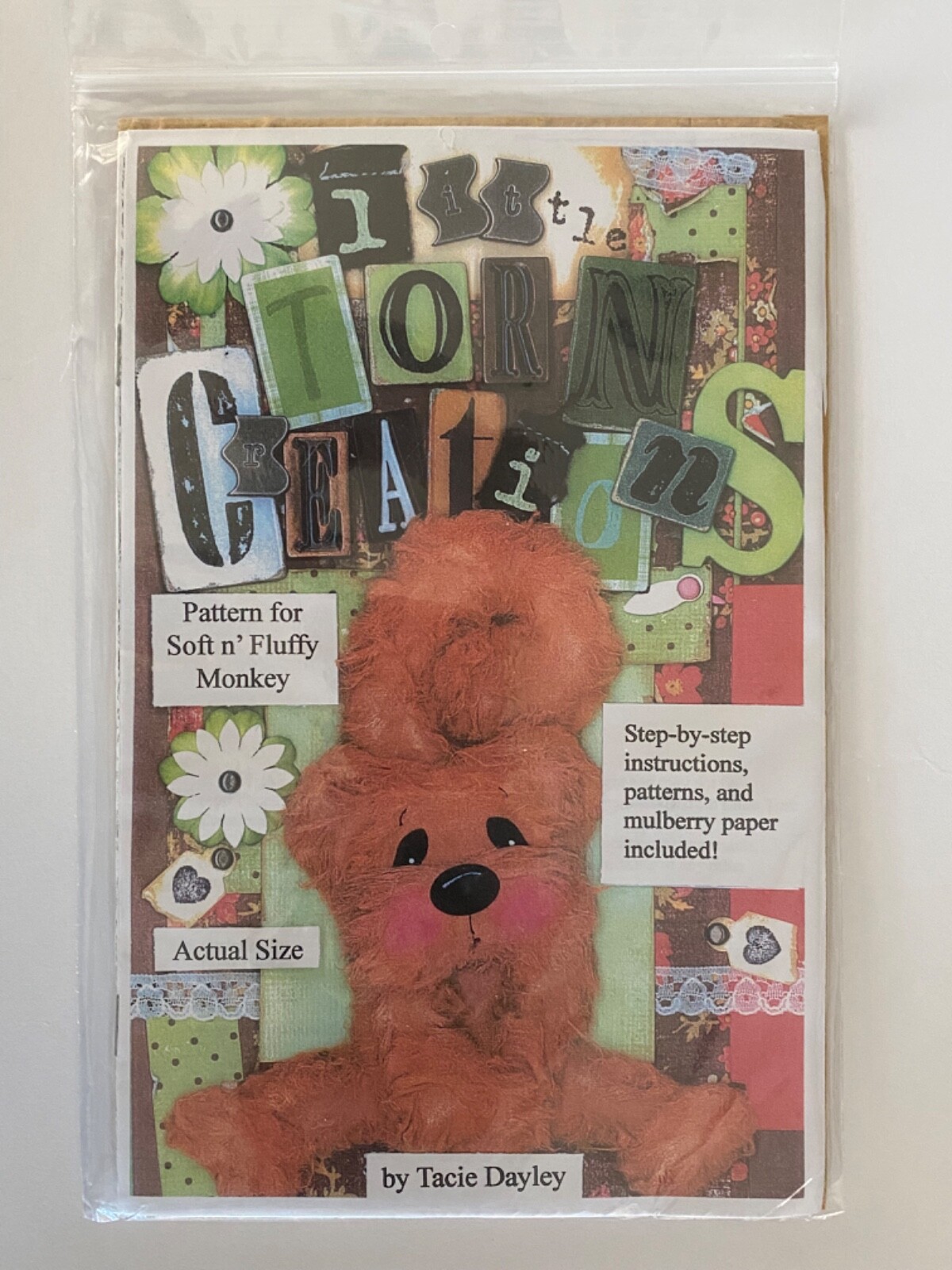 Little Torn Creations Paper Crafts Patterns - Bear Bunny Monkey Tiger Kitty Chic