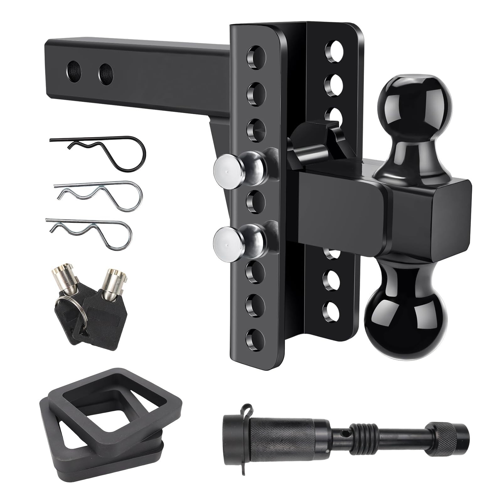USTAR Trailer Hitch 2.5" Receiver 6" Drop 2 & 2-5/16" Ball 22000 LBS GTW for