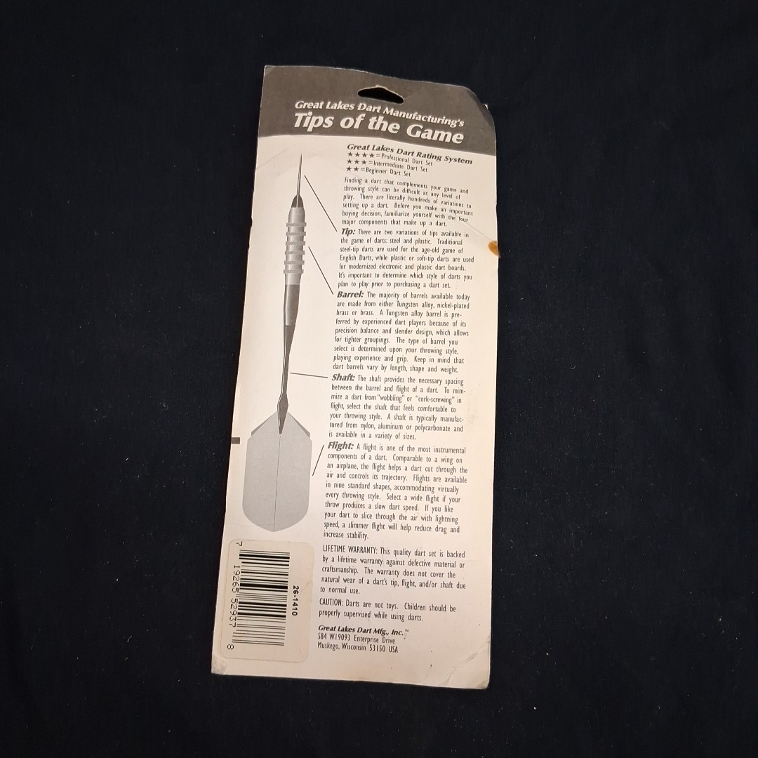 Great Lakes Dart Brass Master 26-1410 Soft Tip 3-Dart Set
