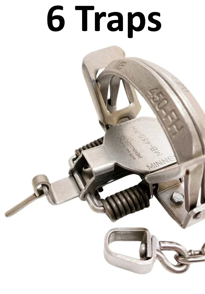 6 MB-450-FH (Closed Jaw) Minnesota Brand Trapping Supplies 6 Traps