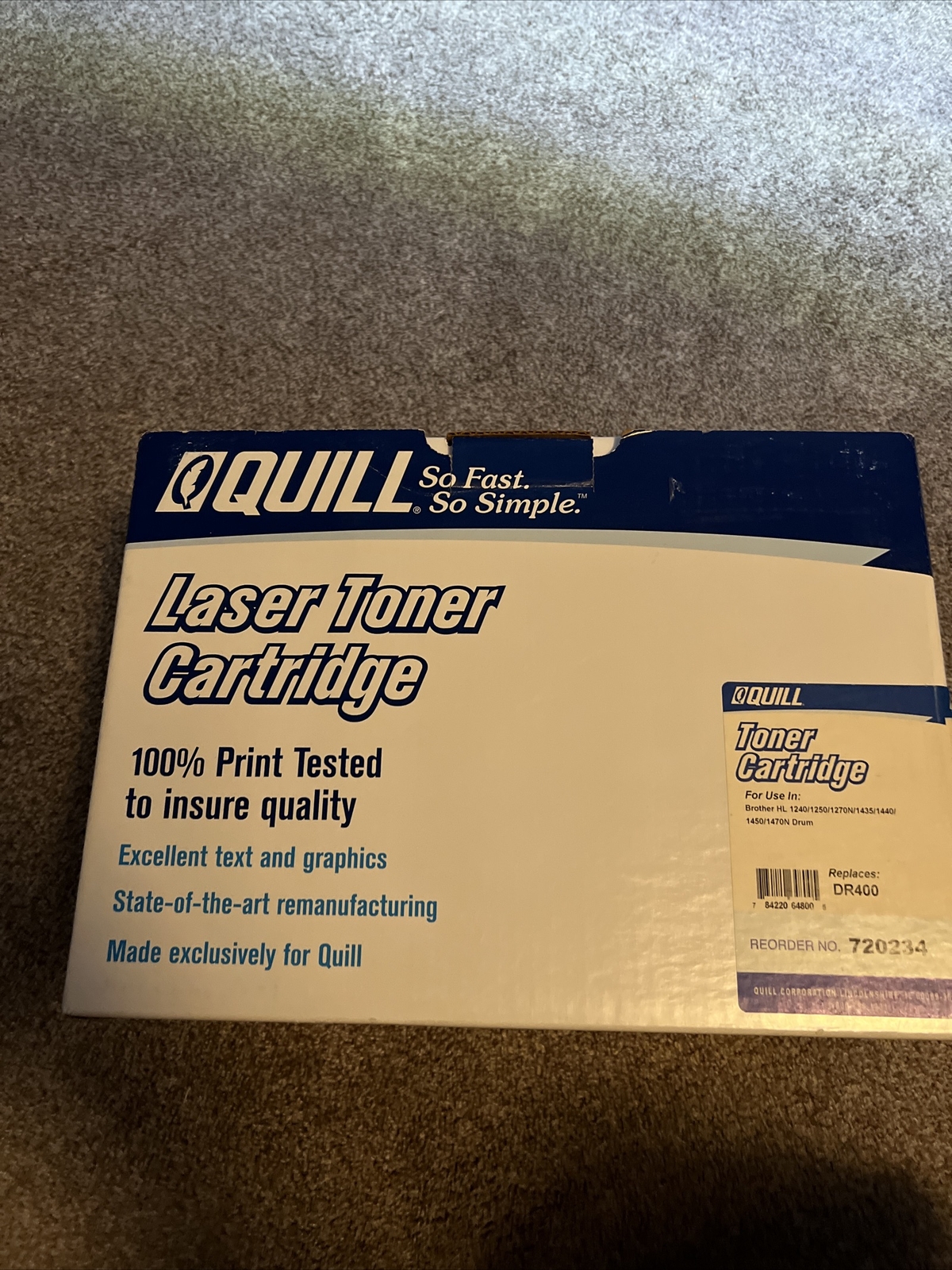 Quill Laser Drum Unit (for black cartridge) - Replaces Brother DR400