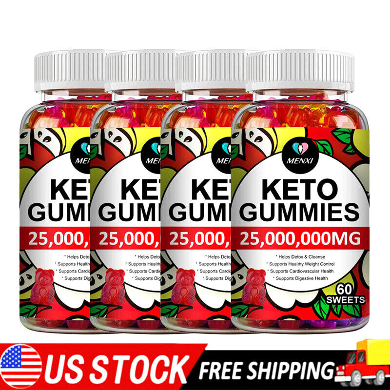 Keto Slimming Gummies 25,000,000mg Apple Cider Vinegar ACV Weight Loss 60 Gummy