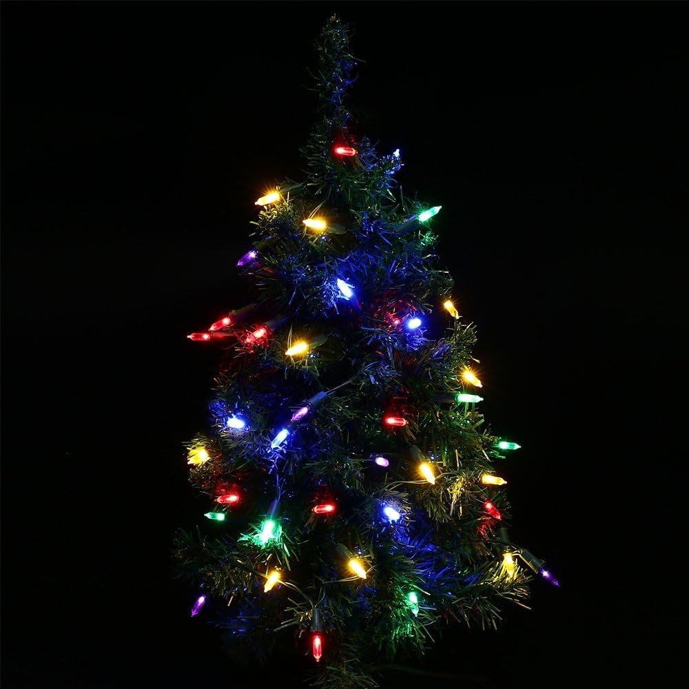 2 Pack Christmas String Lights with Built-in Timer - Total 100 LED 36ft Fairy Ba