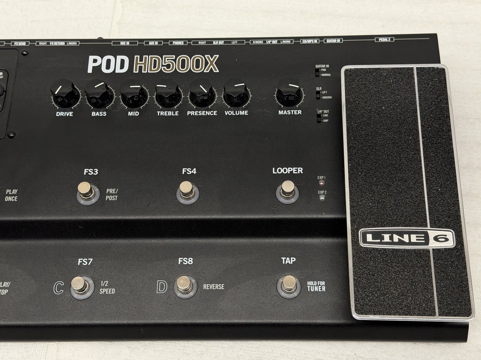 Line 6 POD HD500X Multi-Effect Guitar Pedal Control w/Power Supply