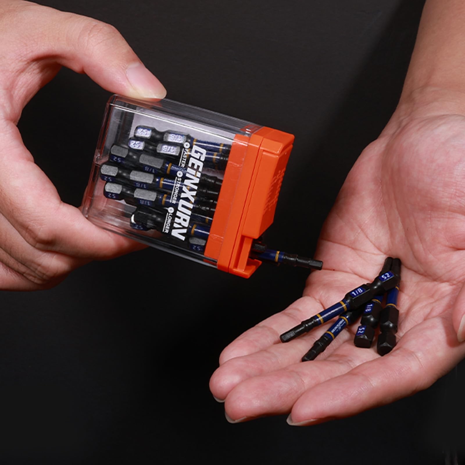 Geinxurn Impact Hex Screwdriver Bits Set,45 Pcs 2" Magnetic 2''-45PCS, Hex-s