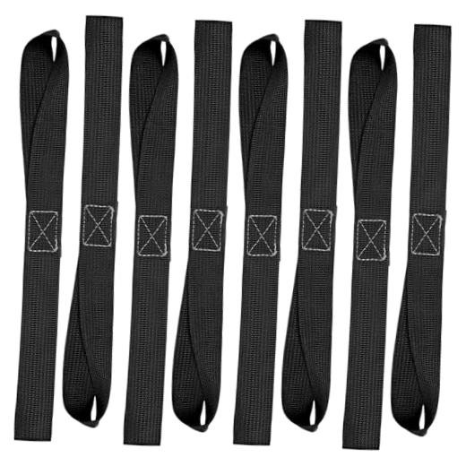 Soft Loop Tie Down Straps, 440Lbs Load Capacity Loops 661Lbs 8 PCS Black