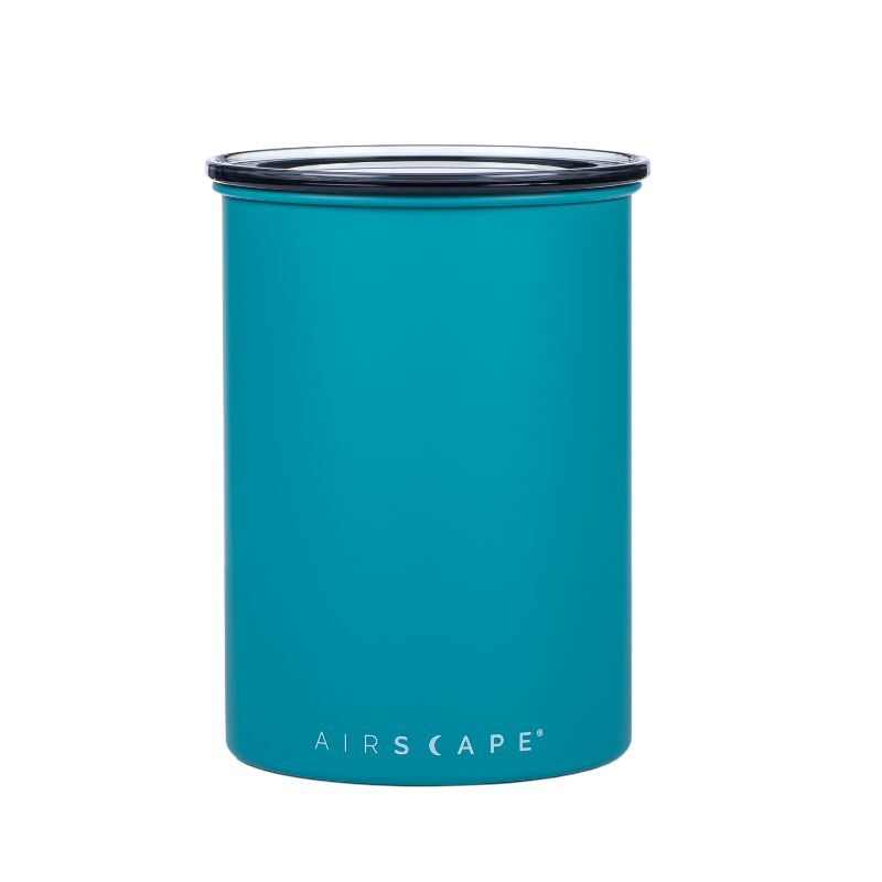 Airscape Classic Turquoise Coffee Canister Airtight Steel Storage Container