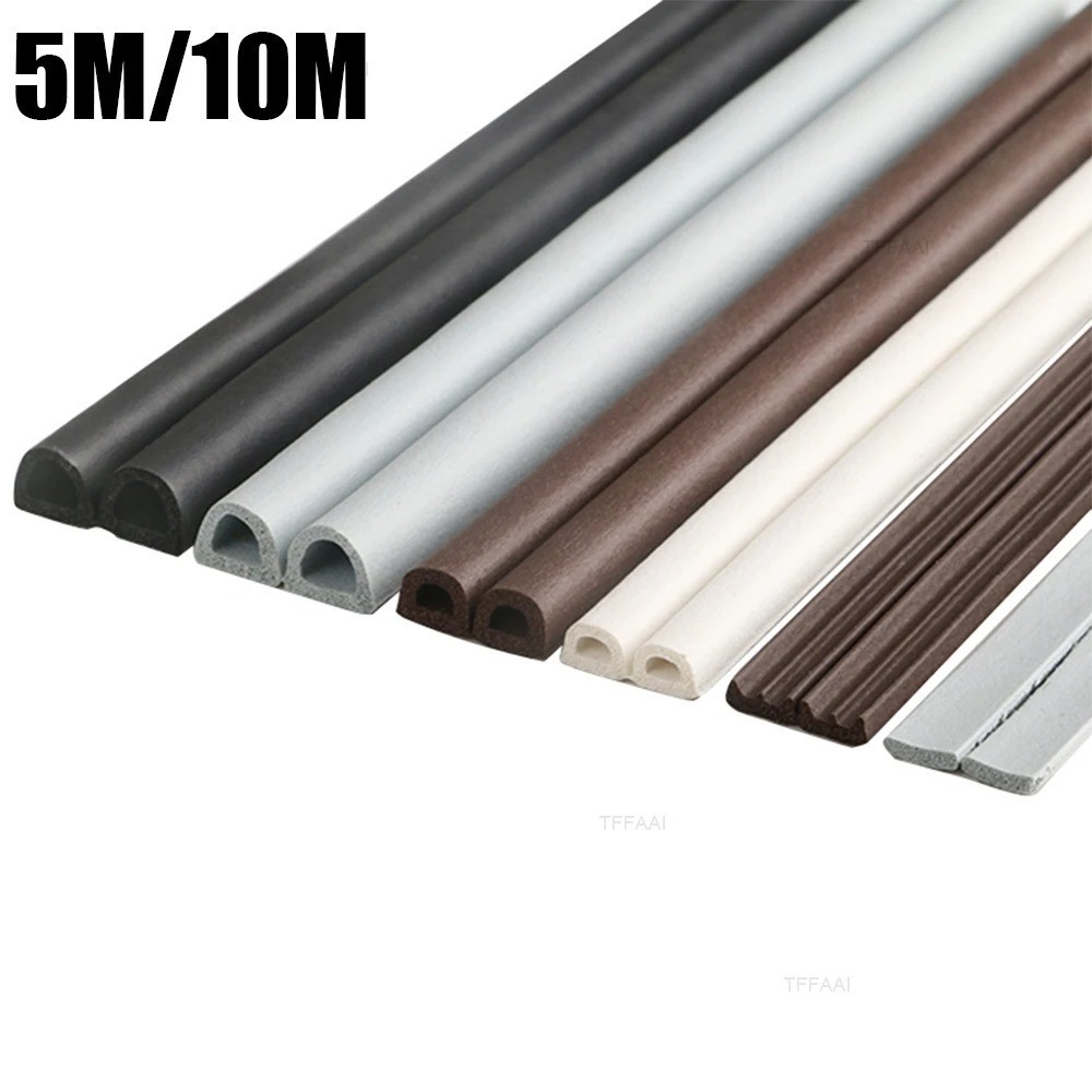 5M/10M Self-Adhesive Weather Strip Door Window Seal Acoustic Foam Tape