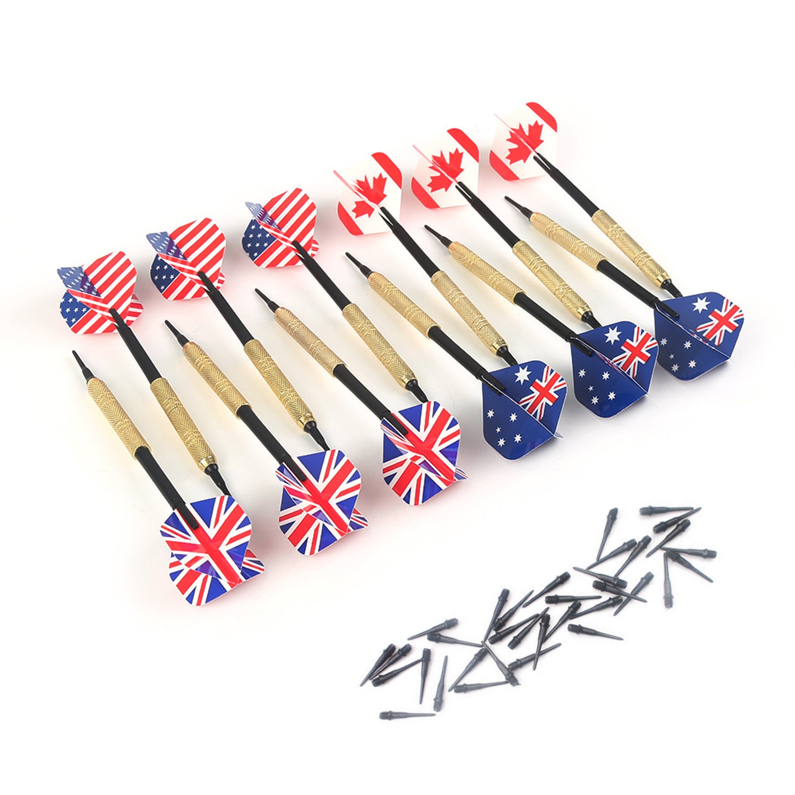 12 Pack Soft Tip Darts For Electronic Dartboard With 36 Replacement Extra Tips