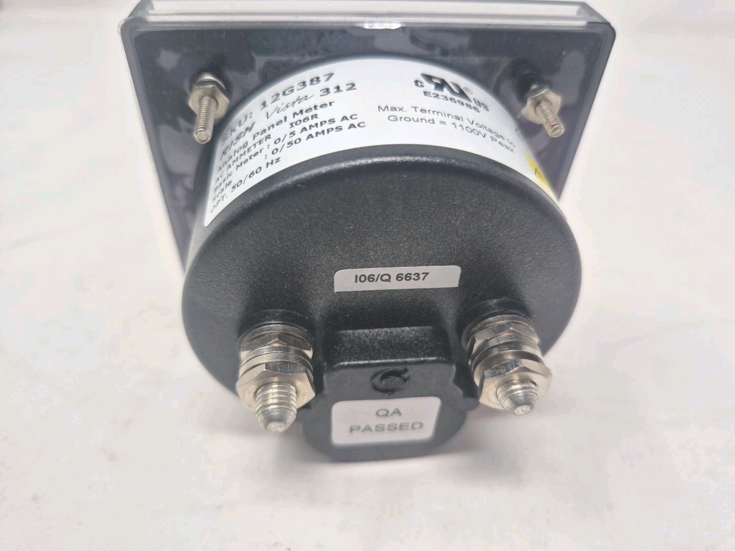 Analog Panel Meter 12G387 - New Open Box - See Desc.