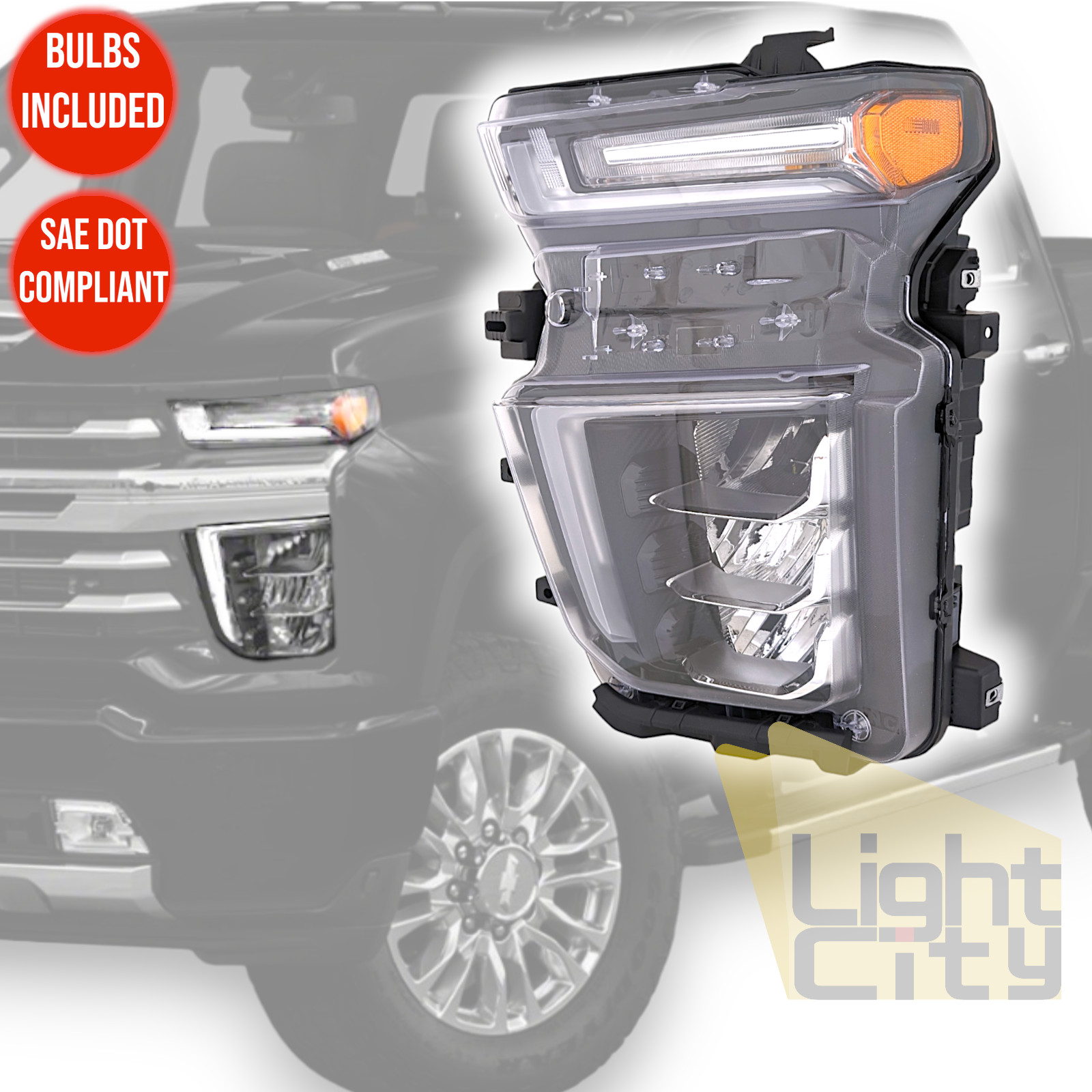 For 2020-2023 Chevy Silverado 2500HD 3500HD Driver Side LED Headlight ASSY LH