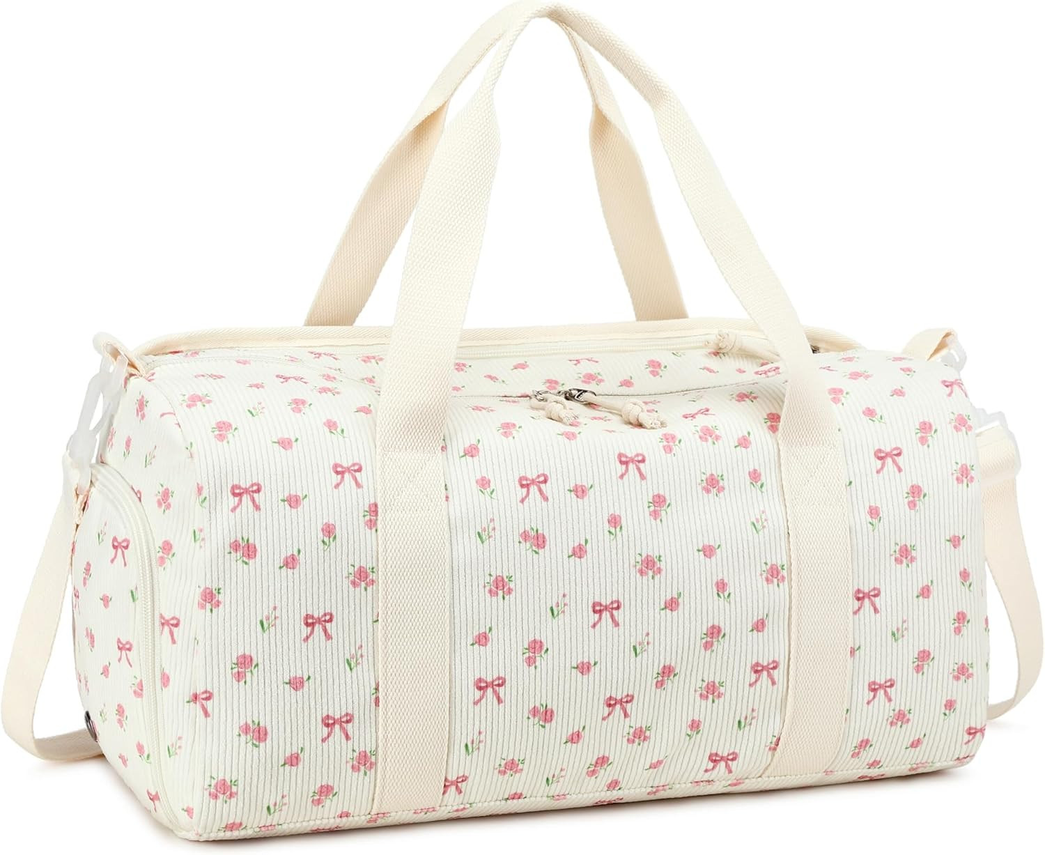 Duffle Bag for Gym Sports Women Girls Workout Travel Bag Weekender with Shoe Com