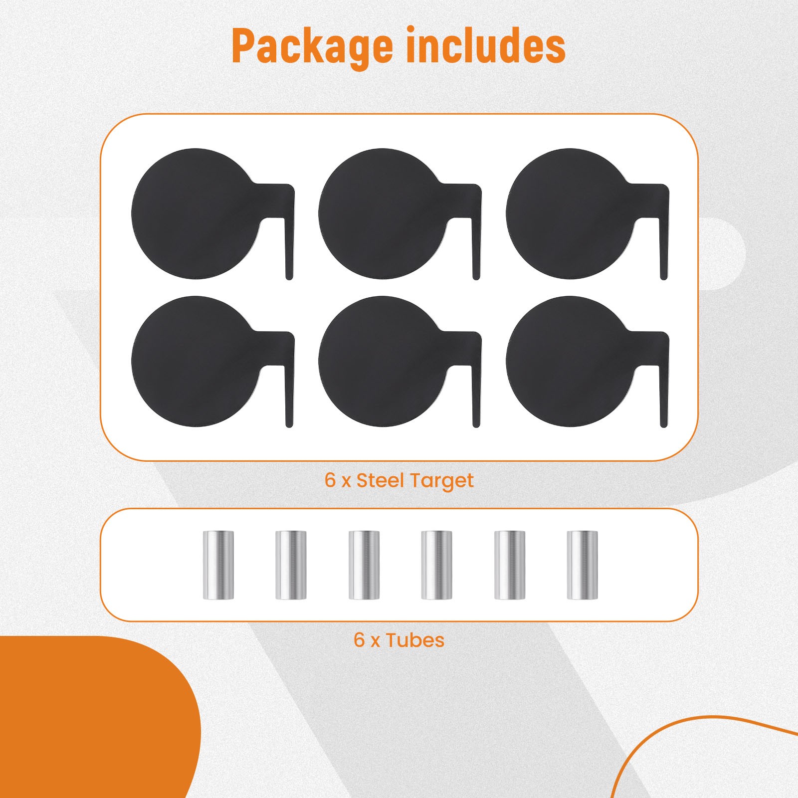 AR500 Target Tree Steel Target Set 6x 6" X 3/8" Assembly Target Dueling Tree