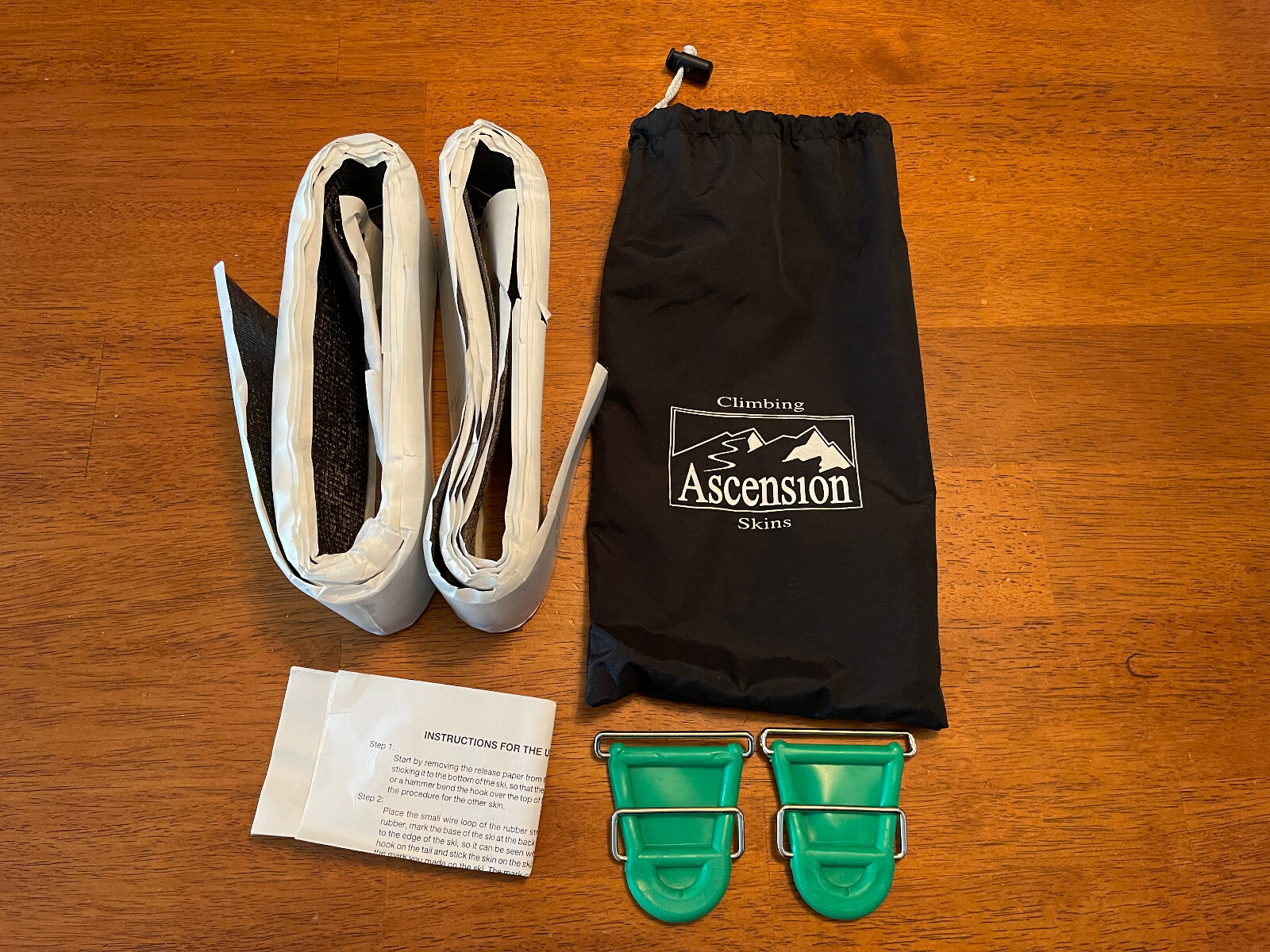 NEW ASCENSION NYLON CLIMBING SKINS FOR SKIS BLACK  --- ** 100% Genuine **