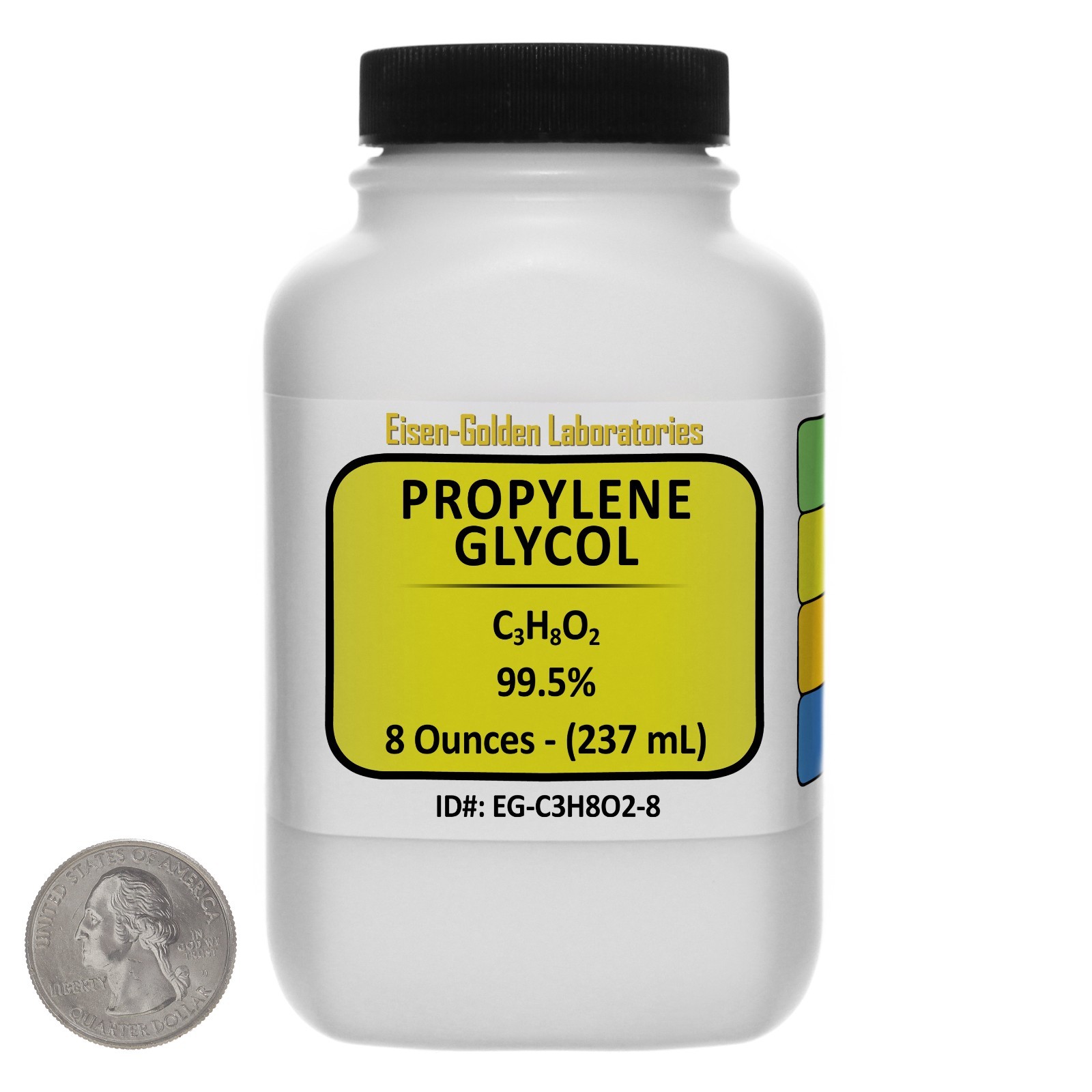 Propylene Glycol [C3H8O2] 99.5% USP Food Grade 8 Oz in a Space-Saver Bottle USA