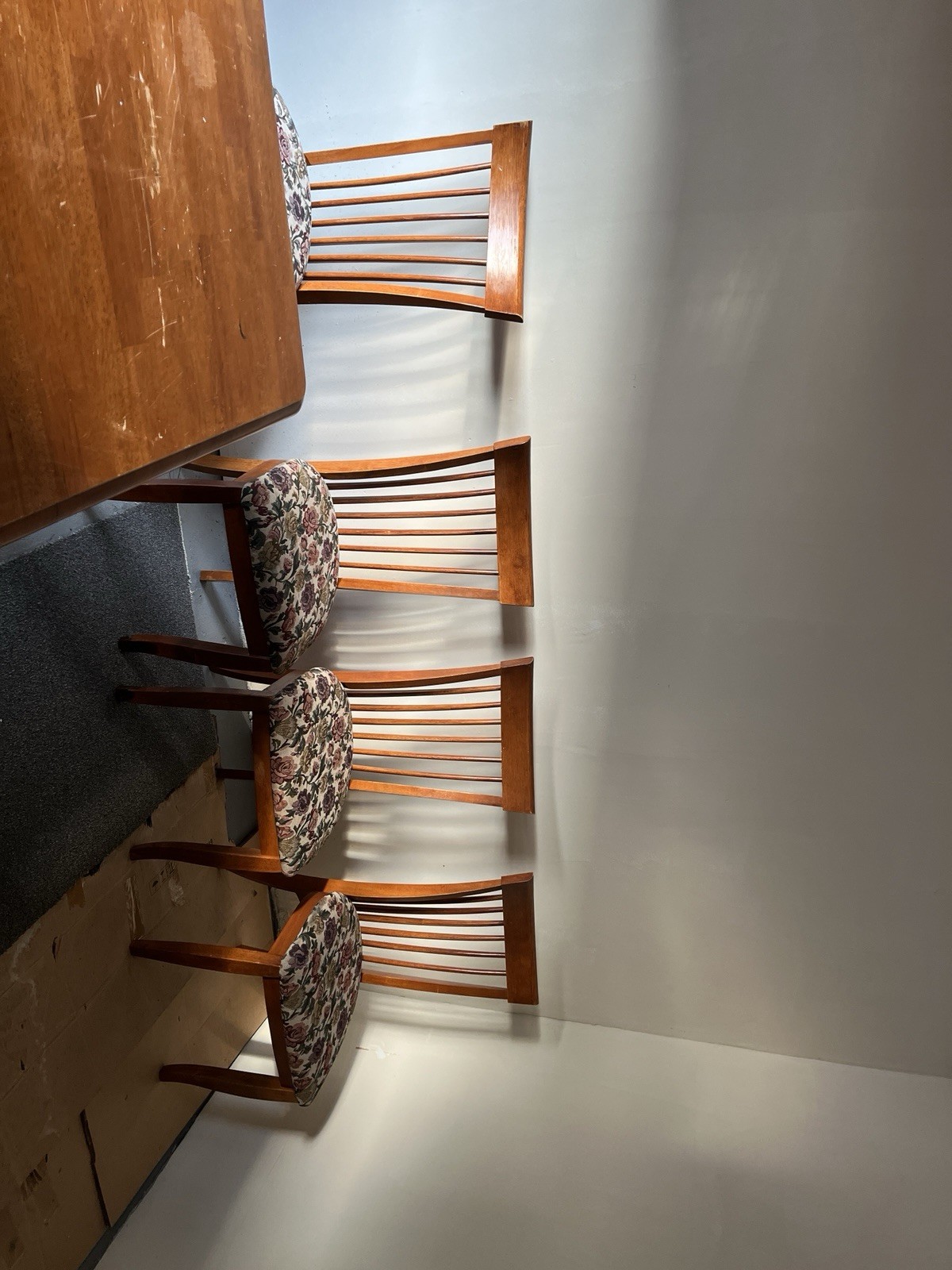 Large Wooden Dinner Table Set for 4 Kitchen Dining Set