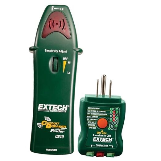 AC Circuit Breaker Finder and Receptacle Tester - Professional Grade GFCI CB10