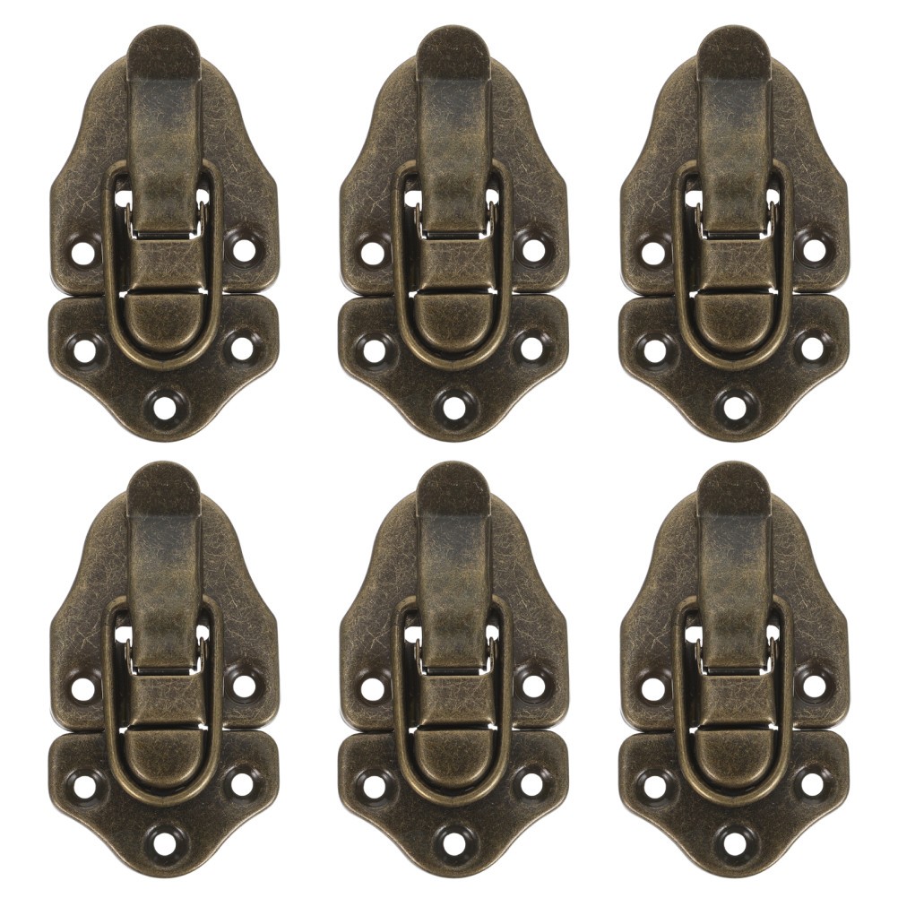 6 Pcs Small Latch for Wood Box Toolbox Hasp Hardware Duck Billed