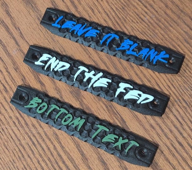 Customized M-LOK Rail Cover | Carbon Fiber | Message or Note for Text