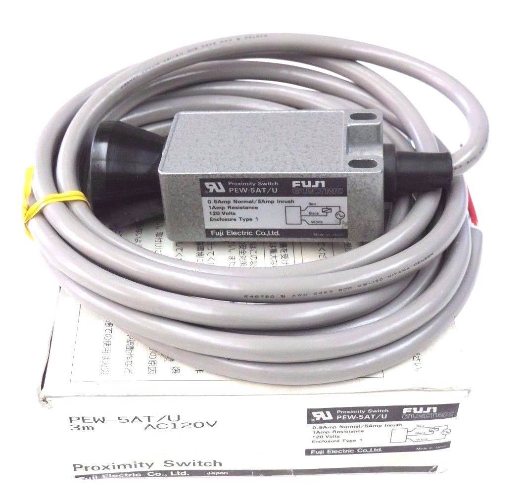 NIB FUJI PEW-5AT/U PROXIMITY SWITCH 120V, 1AMP, 3M, PEW5ATU