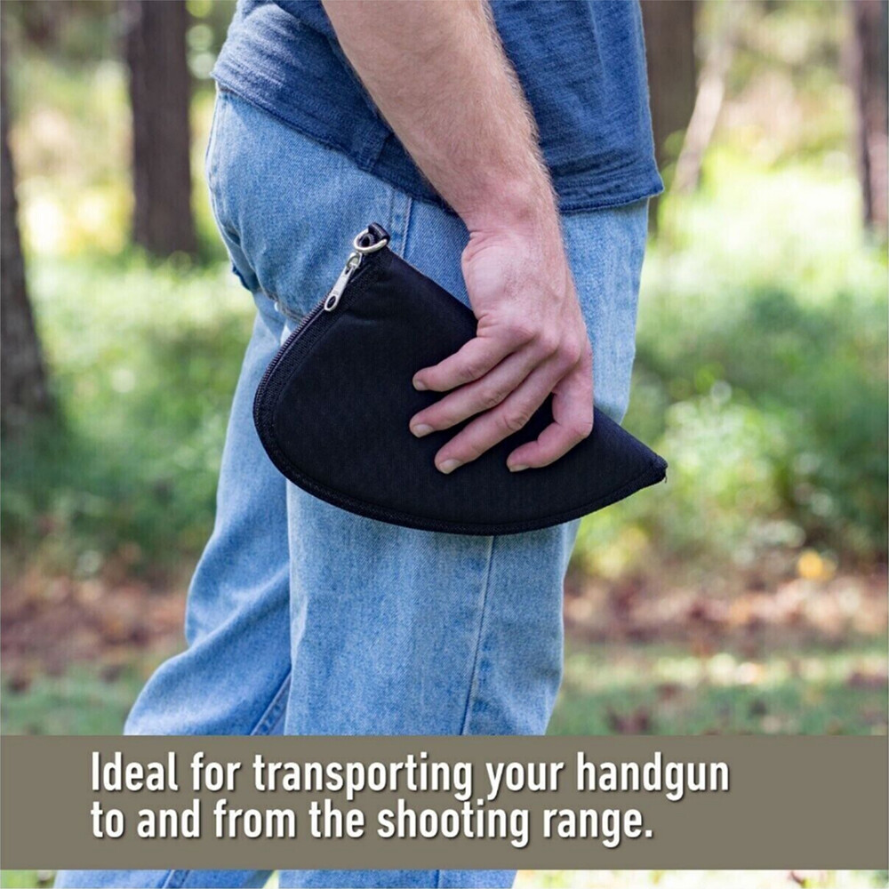 Multi-Purpose Shooting Range Case-Pistol Storage Black Nylon Padded Storage Bag