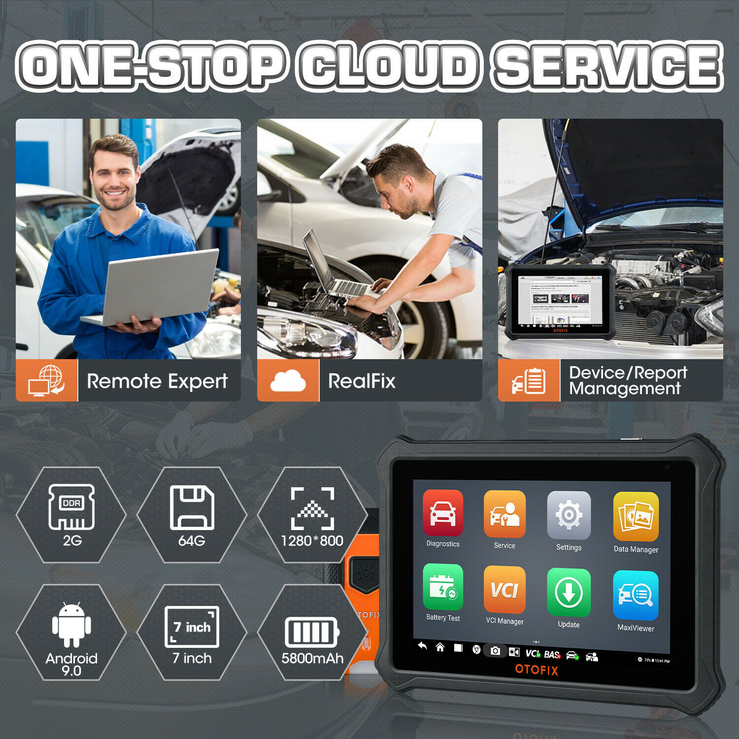 OTOFIX D1 Lite OBD2 Bidirectional Scanner Full System Diagnostic Tool Key Coding