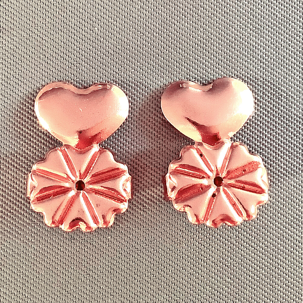 Post Earring Backs Supports 14x10mm Hypoallergenic Solid Copper Q2 Pair Per Pkg