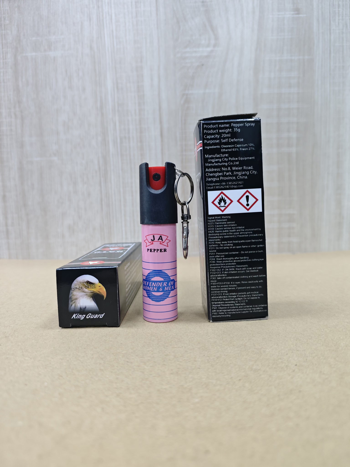 3 PACK Pepper Spray Keychain 0.68oz Women Self Defense Security Pink