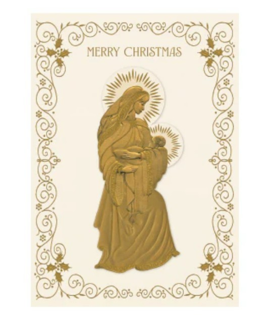 Anna Griffin, "Madonna and Child" 3 Dimensional Boxed Christmas Cards, 10 Count
