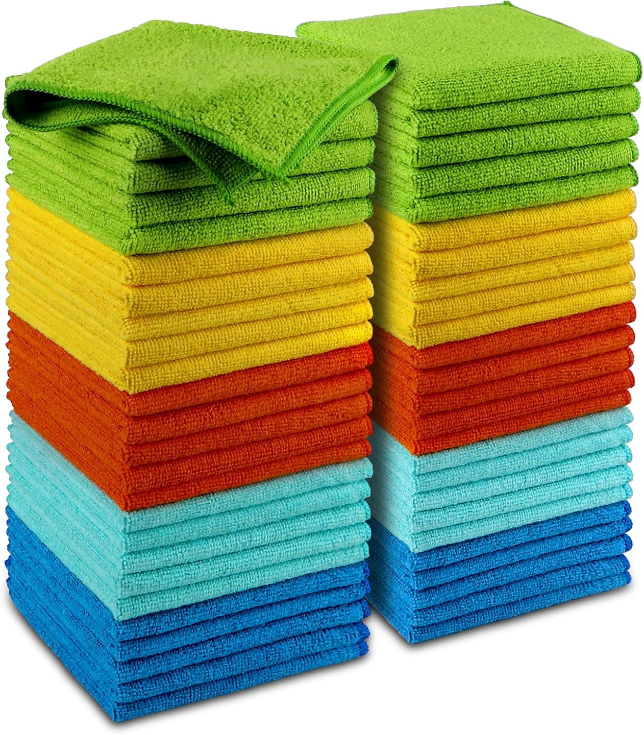 AIDEA Microfiber Cleaning Cloth, 50PK, Microfiber Towels for Cars, Premium Wash