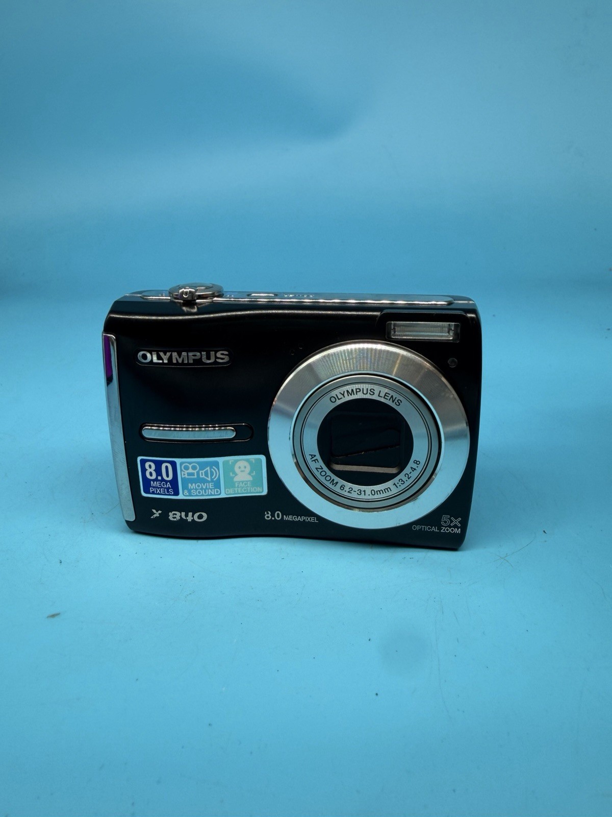 Olympus X-840 8.0MP Digital Compact Camera, Black - Tested