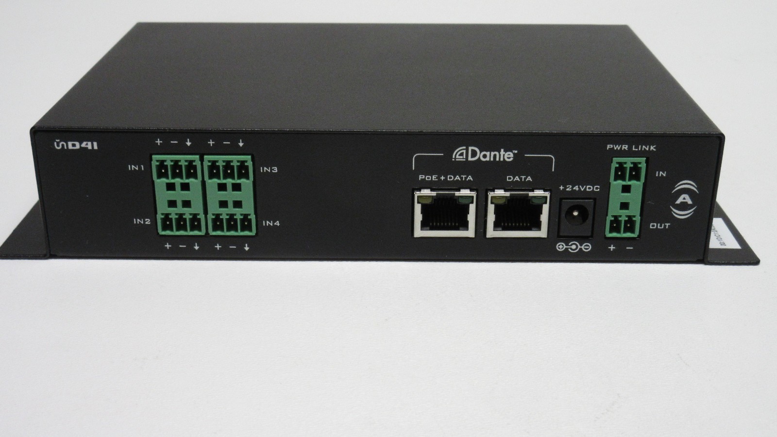 Attero Tech unD4i | 4 Input Dante Interface | PoE+DATA | USA | NO POWER ADAPTER