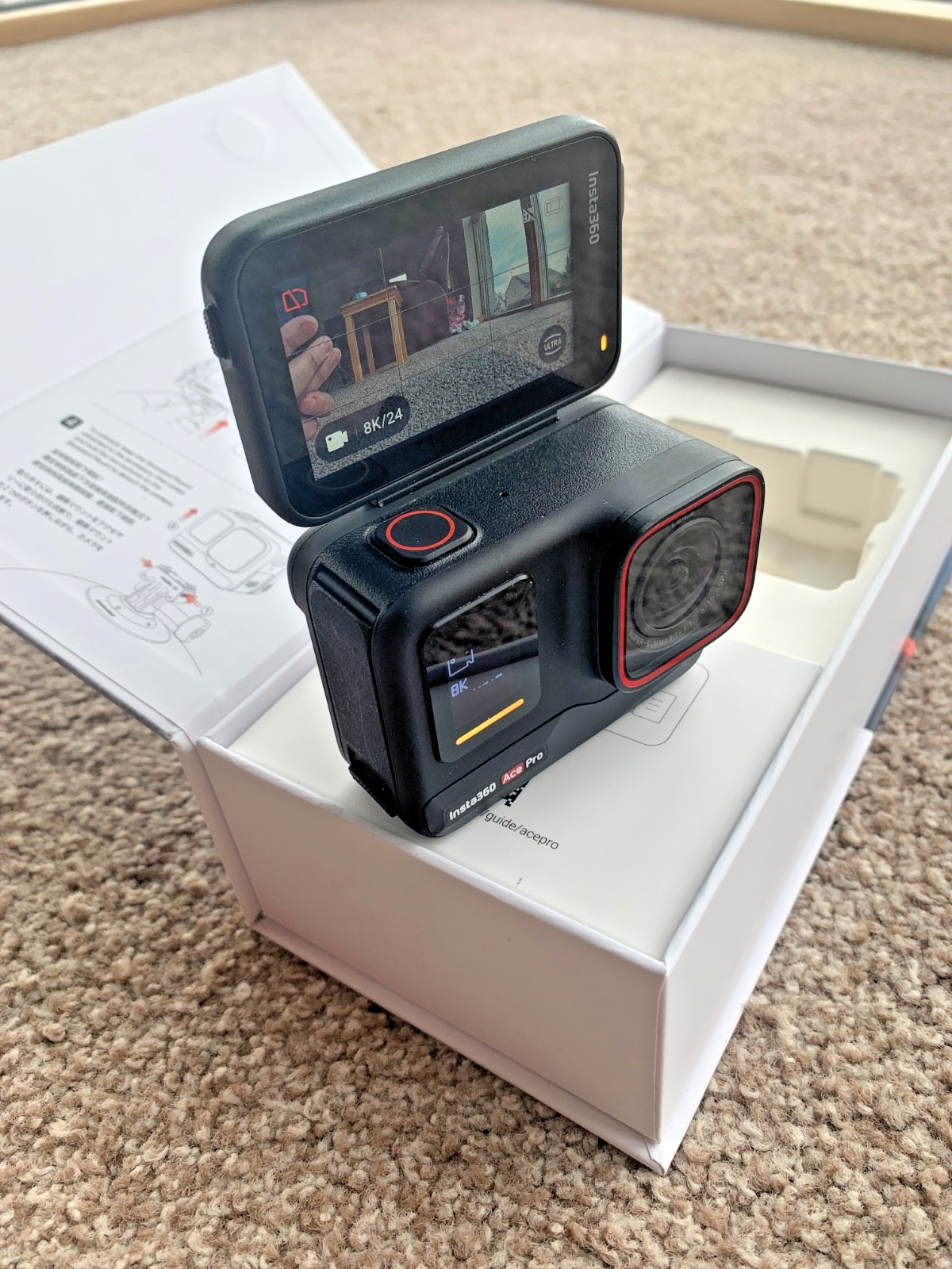 Insta360 Ace Pro 8K Action Camera 2.4" Flip Touchscreen, Waterproof