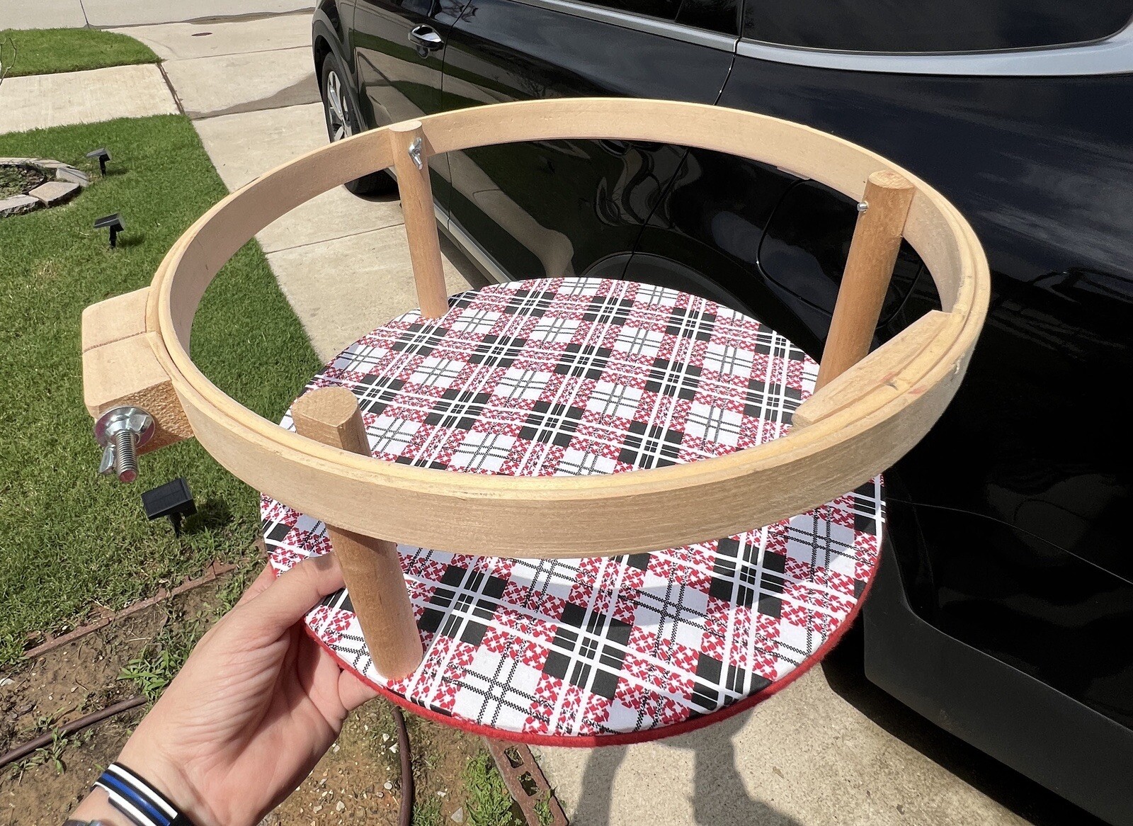 Marie’s Products 14” Dia. Laptop Quilting Hoop Wood Embroidery Adjustable Vintag