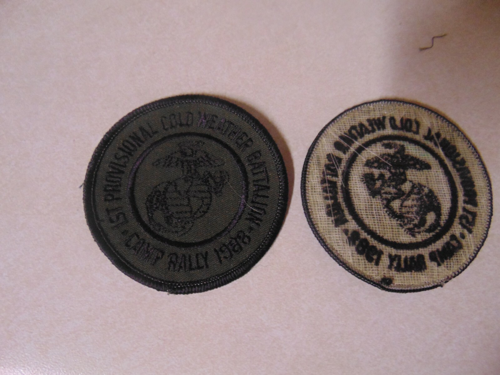 MILITARY PATCH SEW ON OLDER USMC 1ST PROVISIONAL COLD WEATHER BN CAMP RALLY 1988