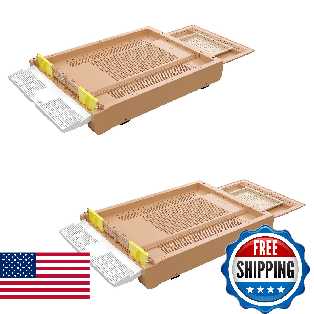 Apimaye Premium Screened Bottom Board Built In Pollen Trap And Pollen Drawer