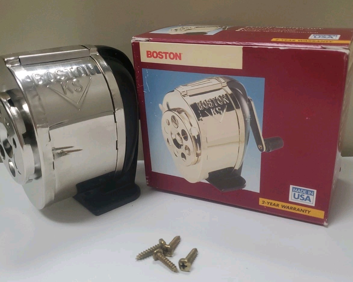 Boston Pencil Sharpener Model 1031 Brand New Never Used with Screws Made in USA