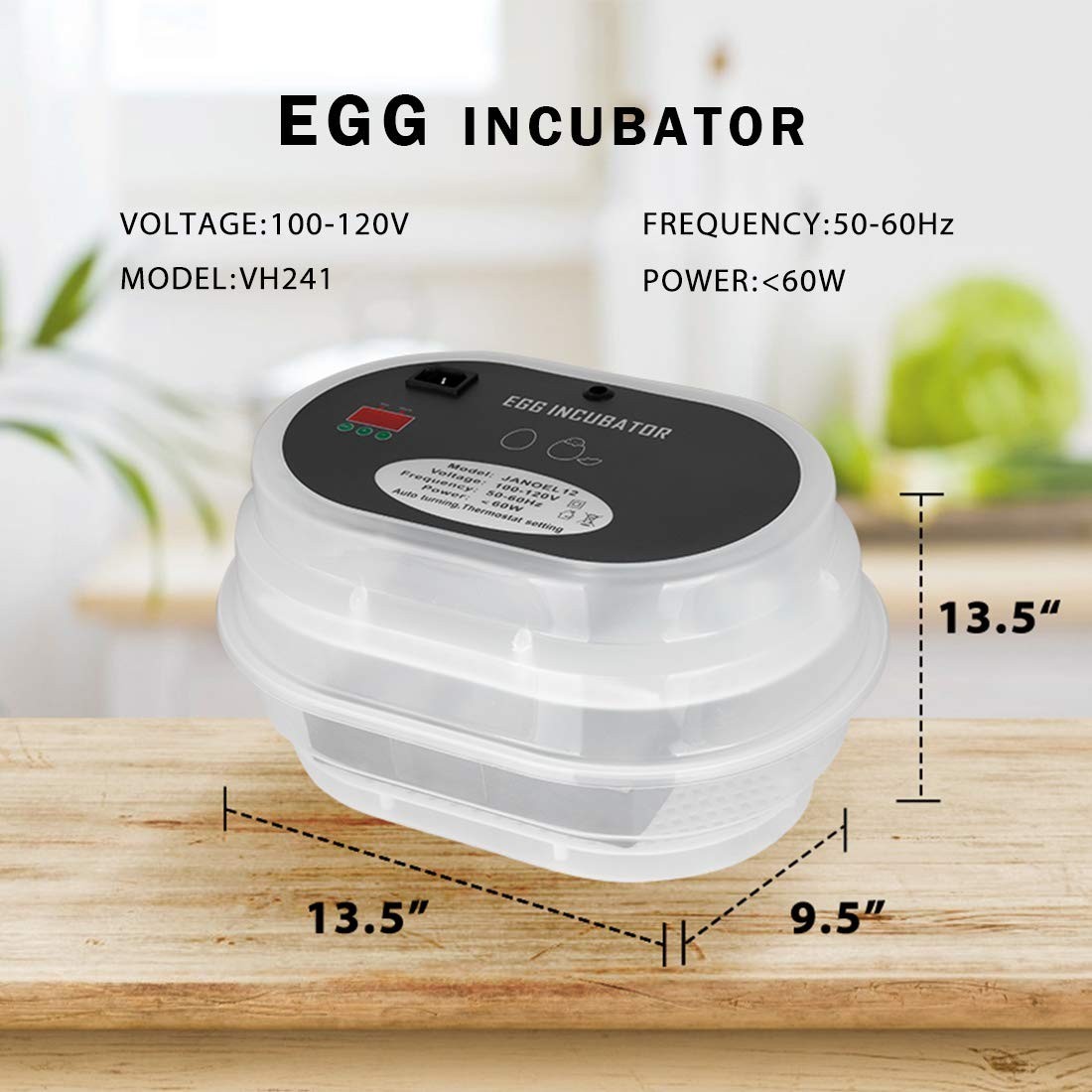 VIVOHOME Mini Digital Egg Incubator Automatic Poultry Hatcher Machine New