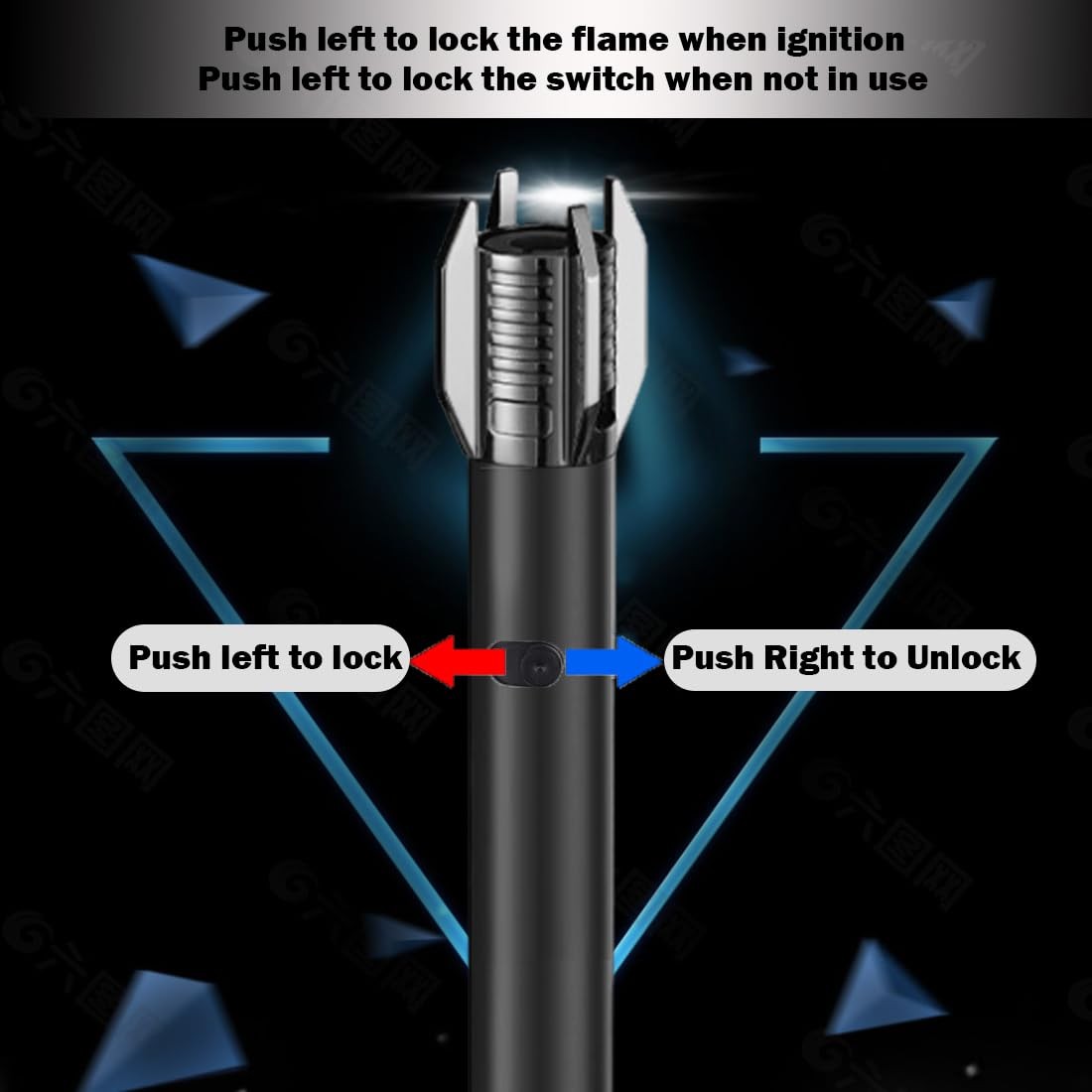 Blazarar Lighter, Bright Fire Butane Torch Lighters with Black