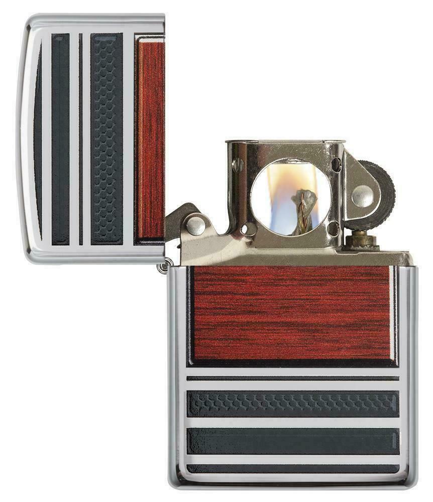 Zippo Steel and Wood Lighter With Pipe Lighter Insert,  28676, New In Box
