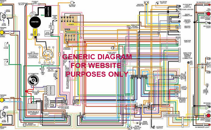 1957 57 Ford Cars Full Color Laminated Wiring Diagram 11" X 17"