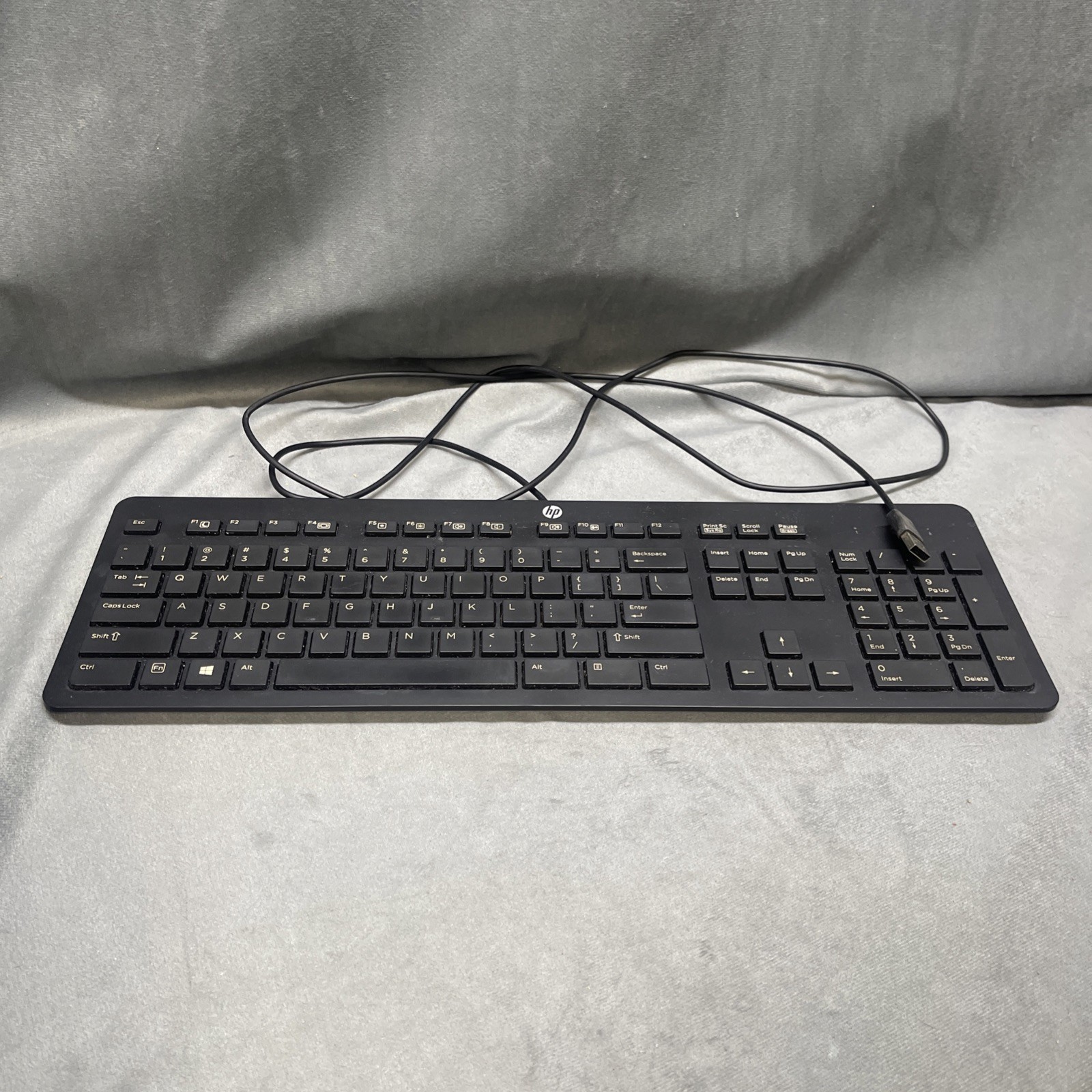 HP USB Slim KB Black Model PH0U Used Working Smoke Free