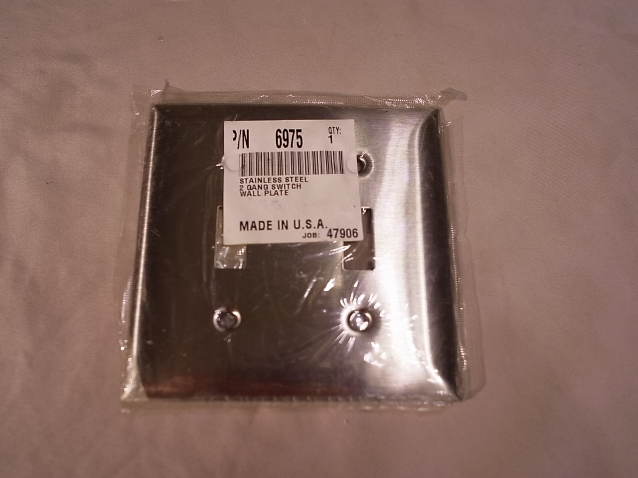 Stainless Steel 2 Gang Switch Wall Plate 6975