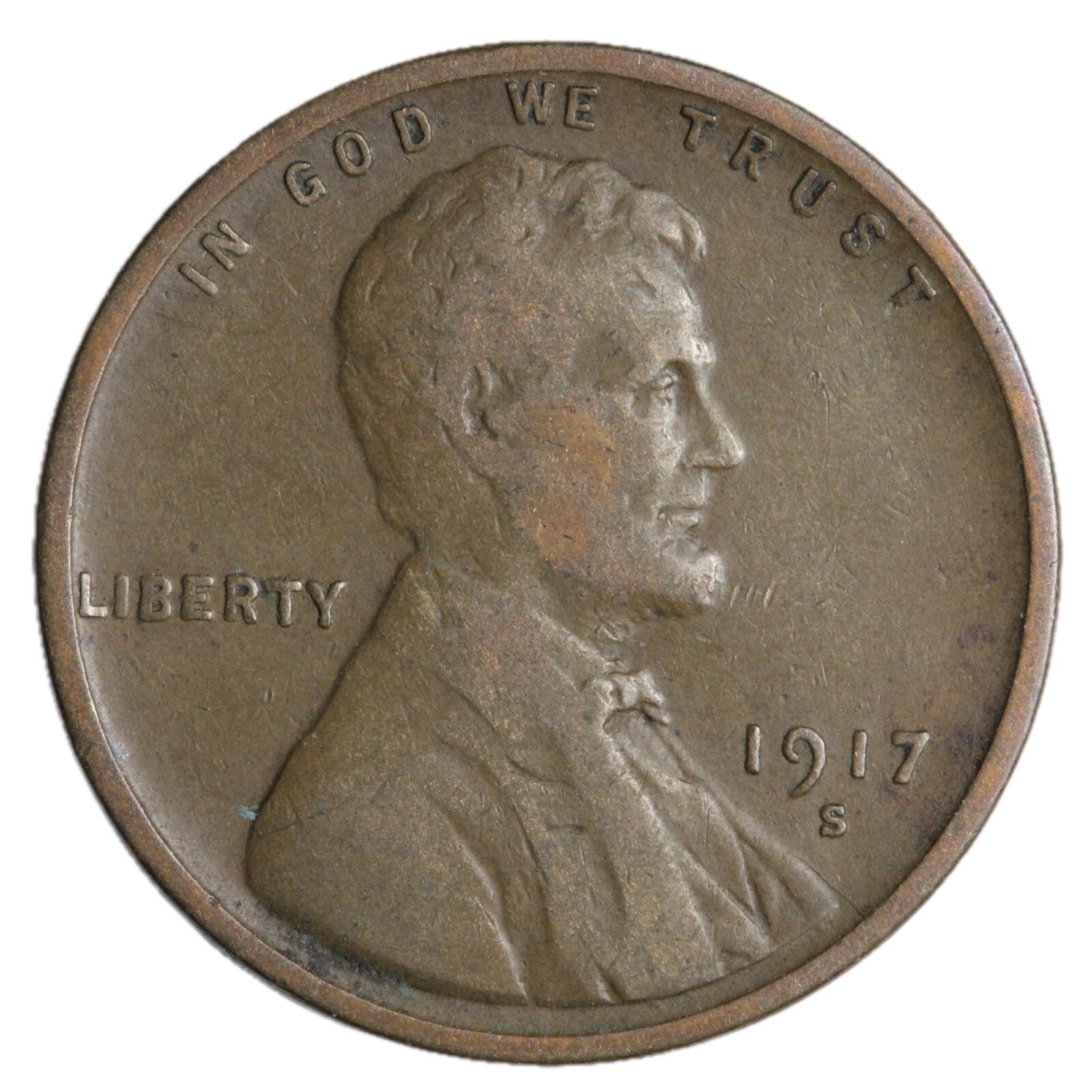 1917-S Lincoln Wheat Cent Penny Better Grade Complete Your Album!!