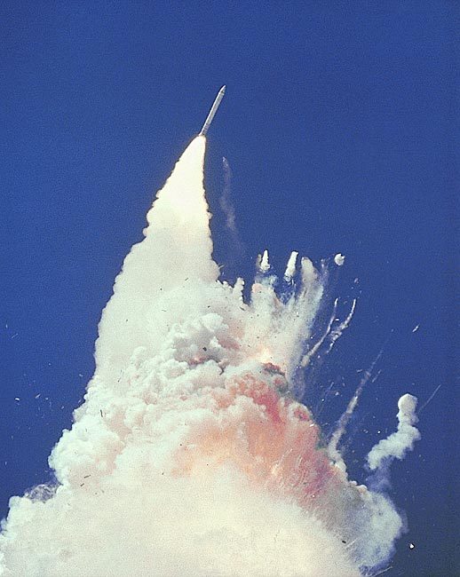 STS-51-L SPACE SHUTTLE CHALLENGER ROCKET BOOSTER 11x14 GLOSSY PHOTO PRINT