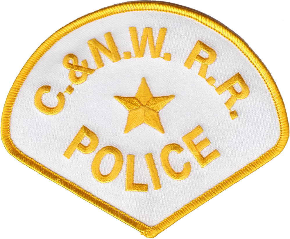 CHICAGO & NORTHWESTERN RAILROAD POLICE SHOULDER PATCH: Supervisor / Command S...